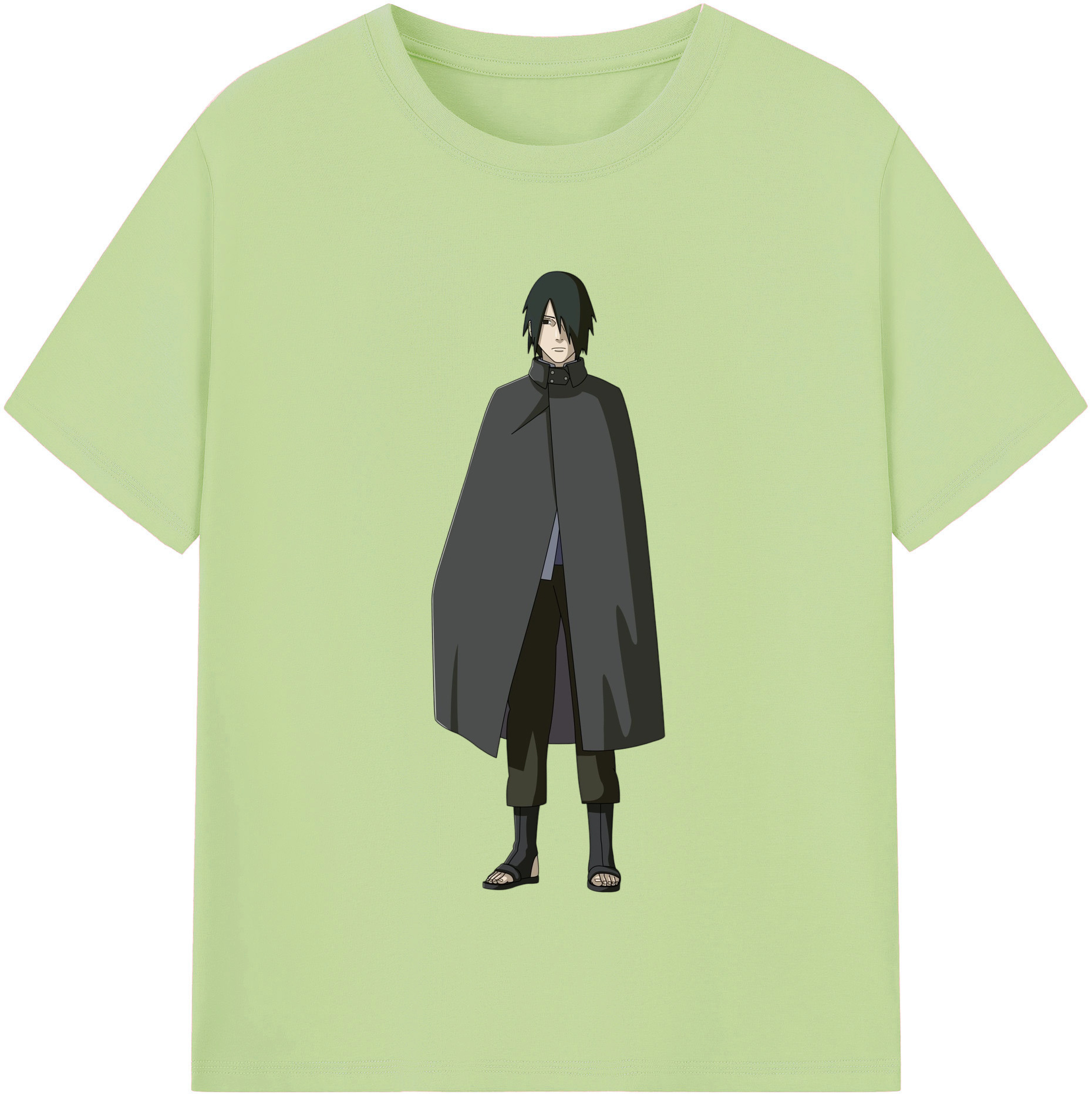 （画像用） NARUTO -ナルト- うちは サスケ Uchiha Sasuke 綿100％半袖Tシャツ（フロントプリント）